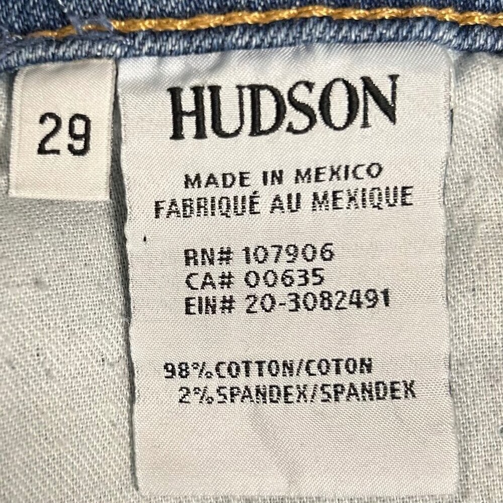 Hudson 29 Cut Off Jean Shorts Denim Blue Light Wash - Picture 4 of 4